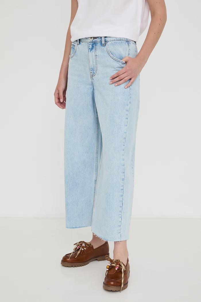 Medicine jeansy wide leg damskie RW26-SJD100 niebieski RW26