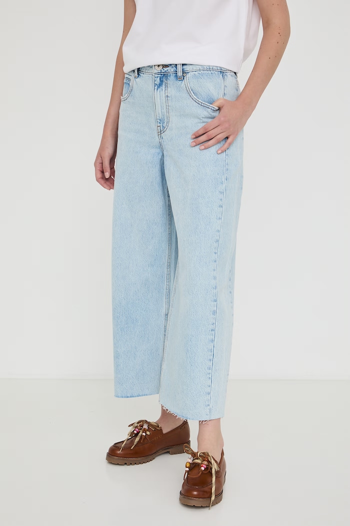 Medicine jeansy wide leg damskie RW26-SJD100 niebieski RW26