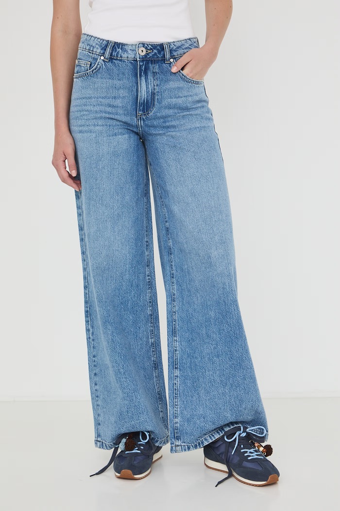 Medicine jeansy wide leg damskie RW26-SJD101 niebieski RW26