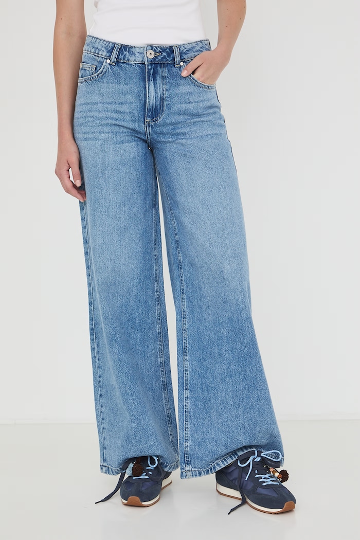Medicine jeansy wide leg damskie RW26-SJD101 niebieski RW26