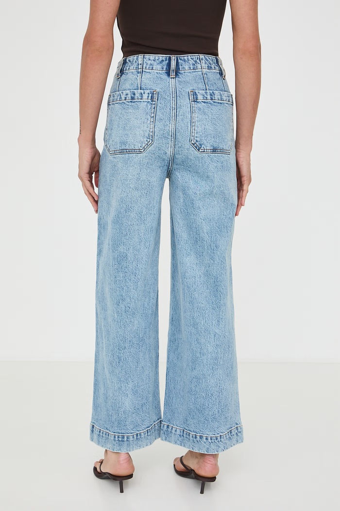 Odzież Medicine jeansy wide leg damskie RW26-SJD105 niebieski
