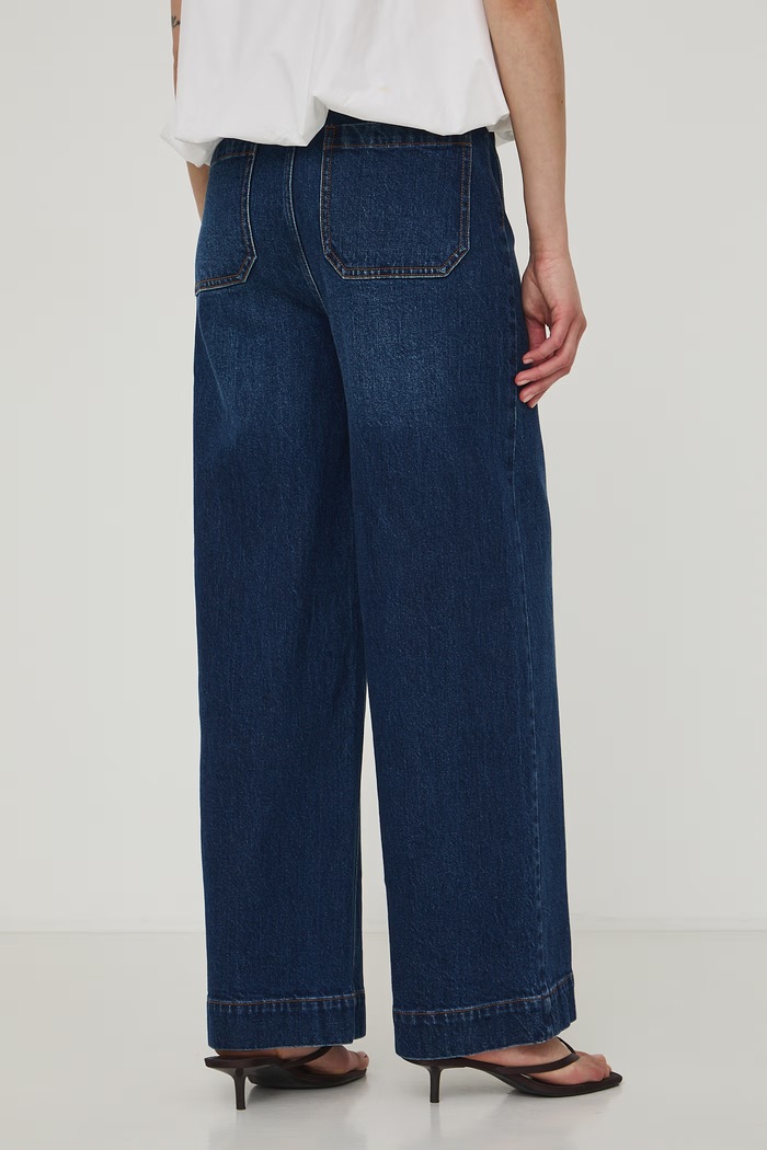 Odzież Medicine jeansy wide leg damskie RW26-SJD105 granatowy