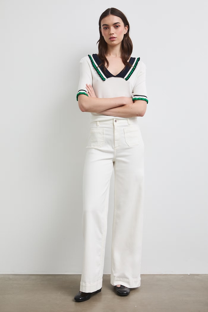 Medicine jeansy wide leg damskie beżowy RW26-SJD106