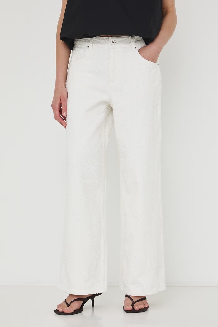 Medicine jeansy wide leg damskie RW26-SJD107 biały RW26