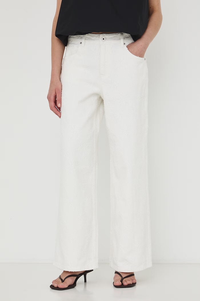 Medicine jeansy wide leg damskie RW26-SJD107 biały RW26