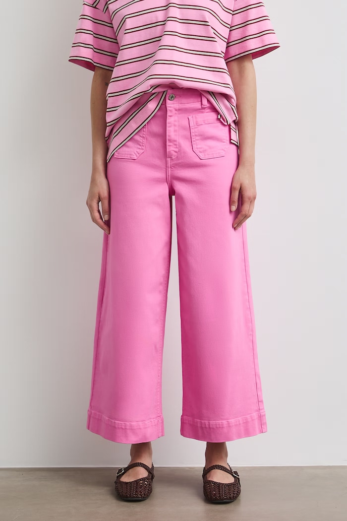 Medicine jeansy wide leg damskie różowy RW26-SJD109
