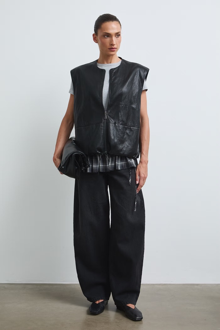 Medicine jeansy wide leg damskie czarny RW26-SJD305