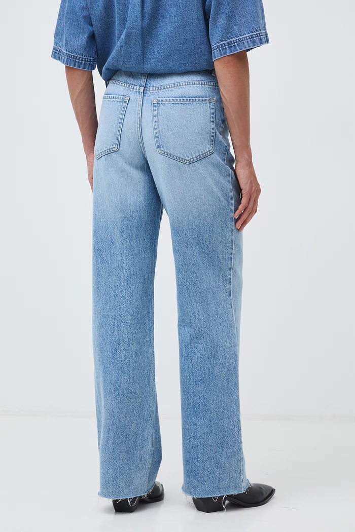 Odzież Jeansy wide leg damskie high waist RW26-SJD306 niebieski