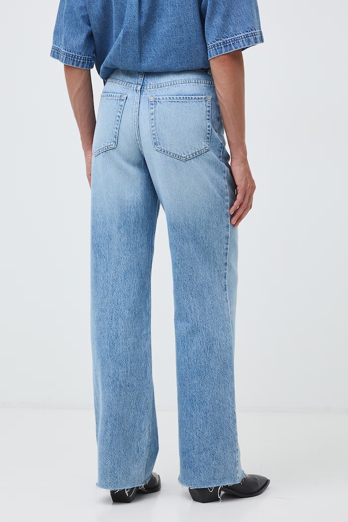 Odzież Jeansy wide leg damskie high waist RW26-SJD306 niebieski