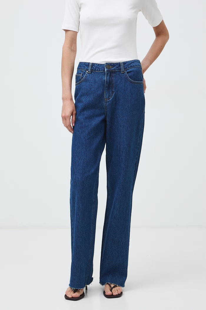 Medicine jeansy wide leg damskie RW26-SJD306 granatowy RW26