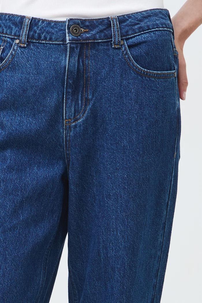 Medicine jeansy wide leg damskie granatowy RW26-SJD306