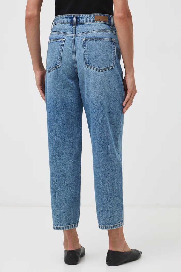 Odzież Jeansy slouchy damskie z efektem sprania RW26-SJD315 niebieski