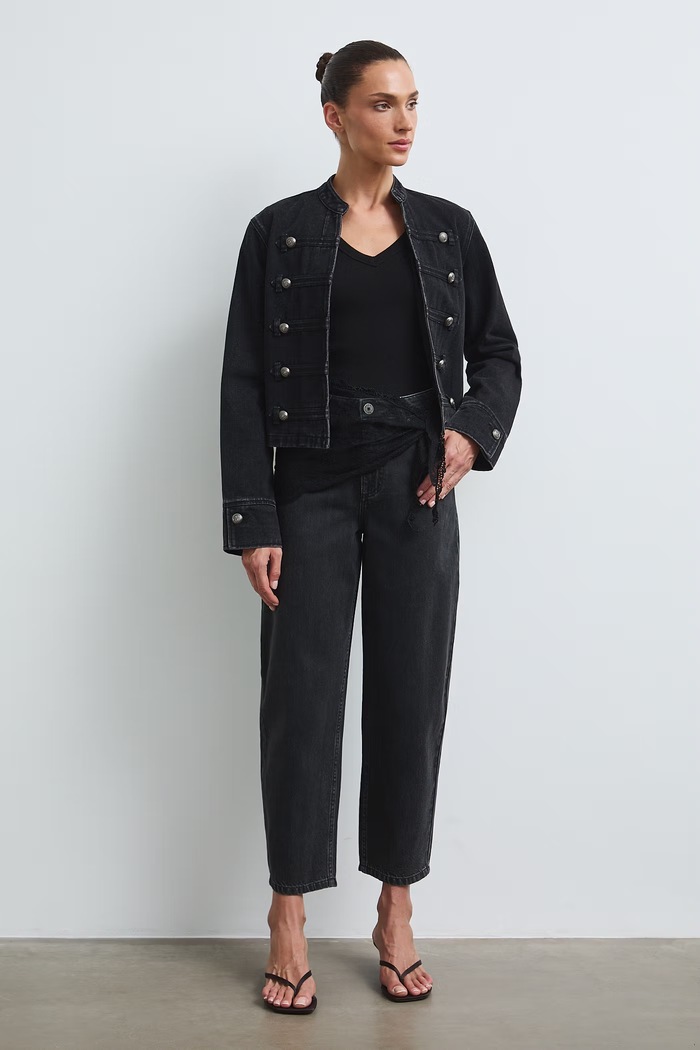 Medicine jeansy slouchy damskie czarny RW26-SJD316