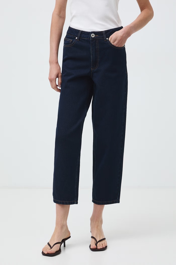 Jeansy slouchy damskie high waist RW26-SJD317 granatowy RW26