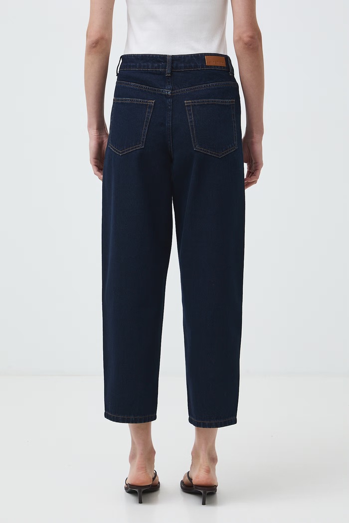 Odzież Jeansy slouchy damskie high waist RW26-SJD317 granatowy