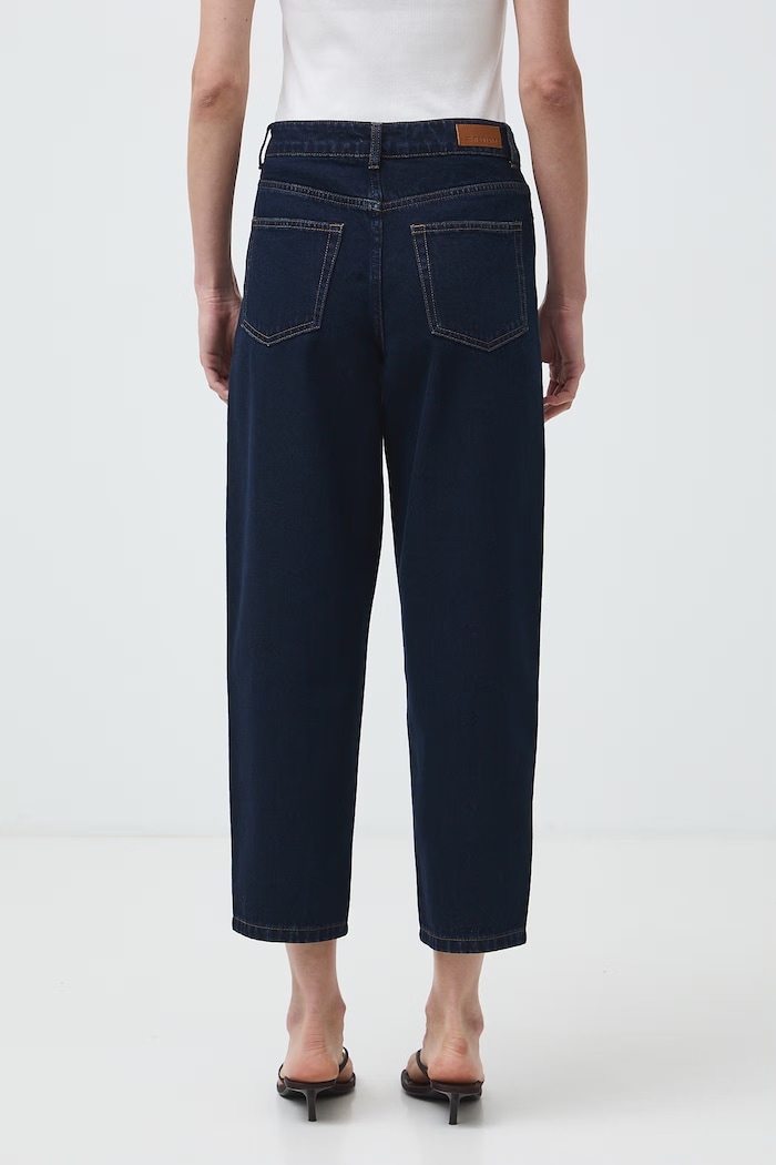 Odzież Jeansy slouchy damskie high waist RW26-SJD317 granatowy