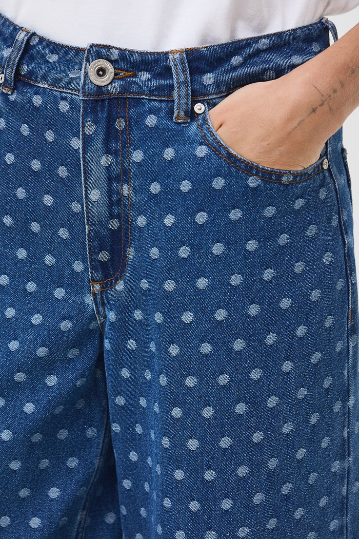 Medicine jeansy wide leg damskie niebieski RW26-SJD400