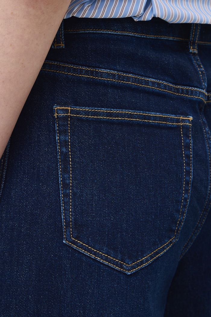 Jeansy slouchy damskie high waist granatowy RW26-SJD401