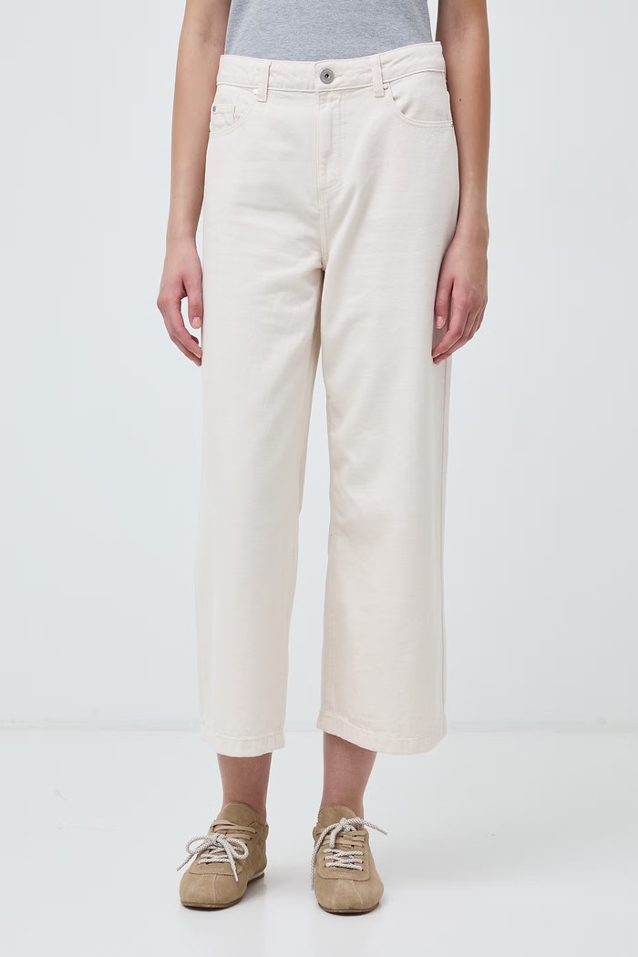 Jeansy wide leg damskie RW26-SJD402 beżowy RW26