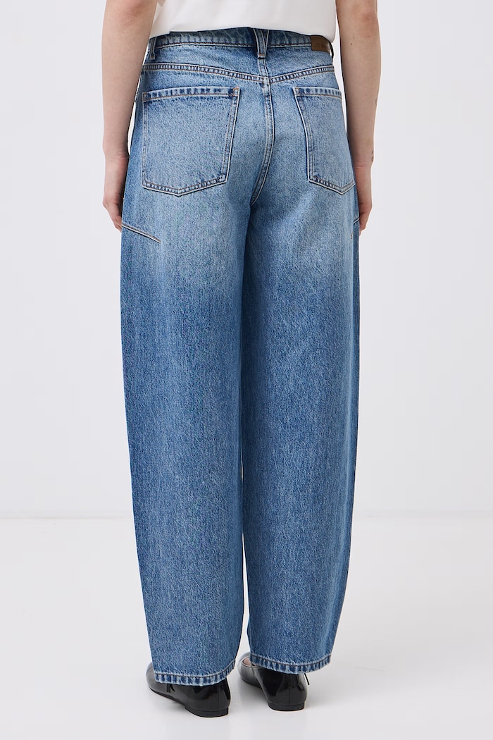 Slouchy džíny dámské s vybledlým efektem RW26-SJD500 modrá