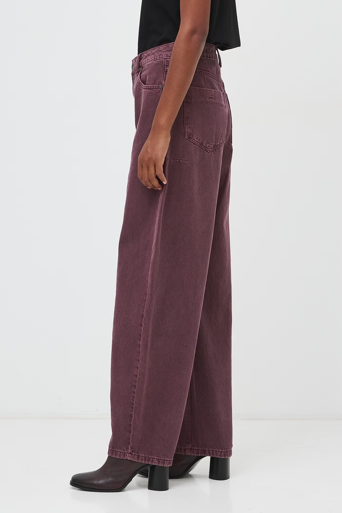 Odzież Medicine Jeansy slouchy damskie RW26-SJD510 bordowy