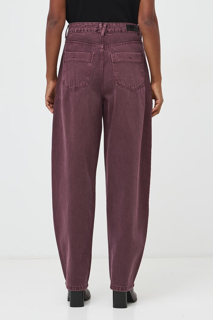 Jeansy slouchy damskie Medicine RW26-SJD510 bordowy