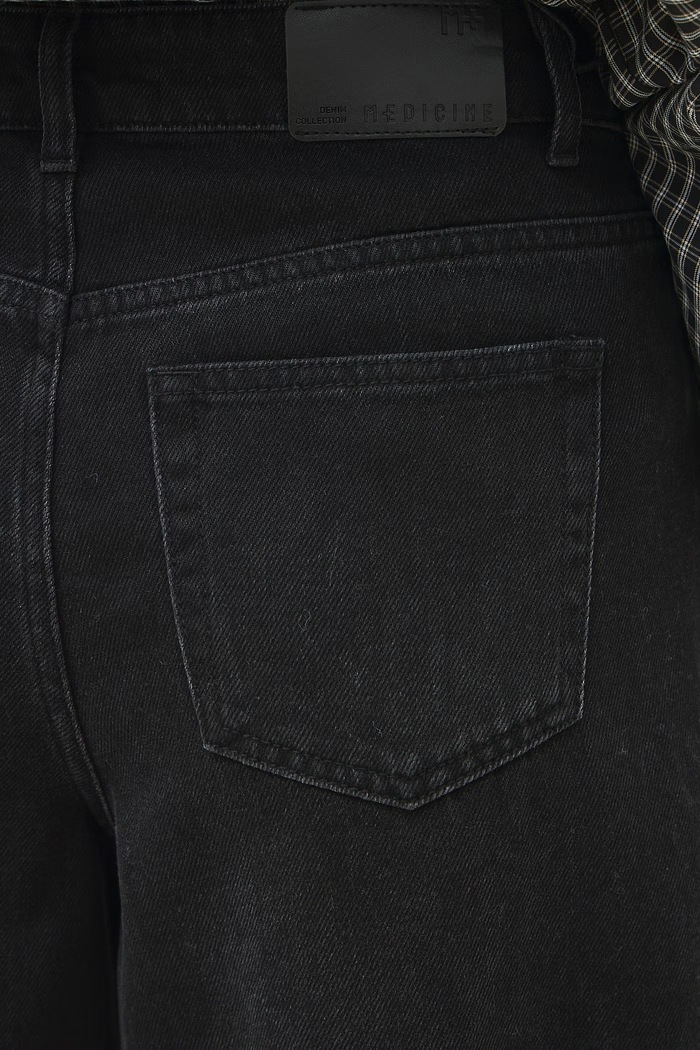 Jeansy barrel damskie Medicine czarny RW26-SJD512