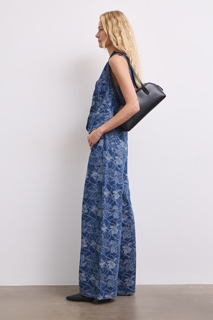 Medicine Jeansy wide leg damskie niebieski RW26-SJD590