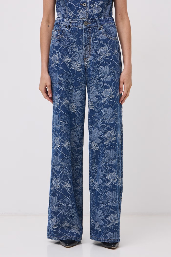 Medicine Jeansy wide leg damskie RW26-SJD590 niebieski RW26
