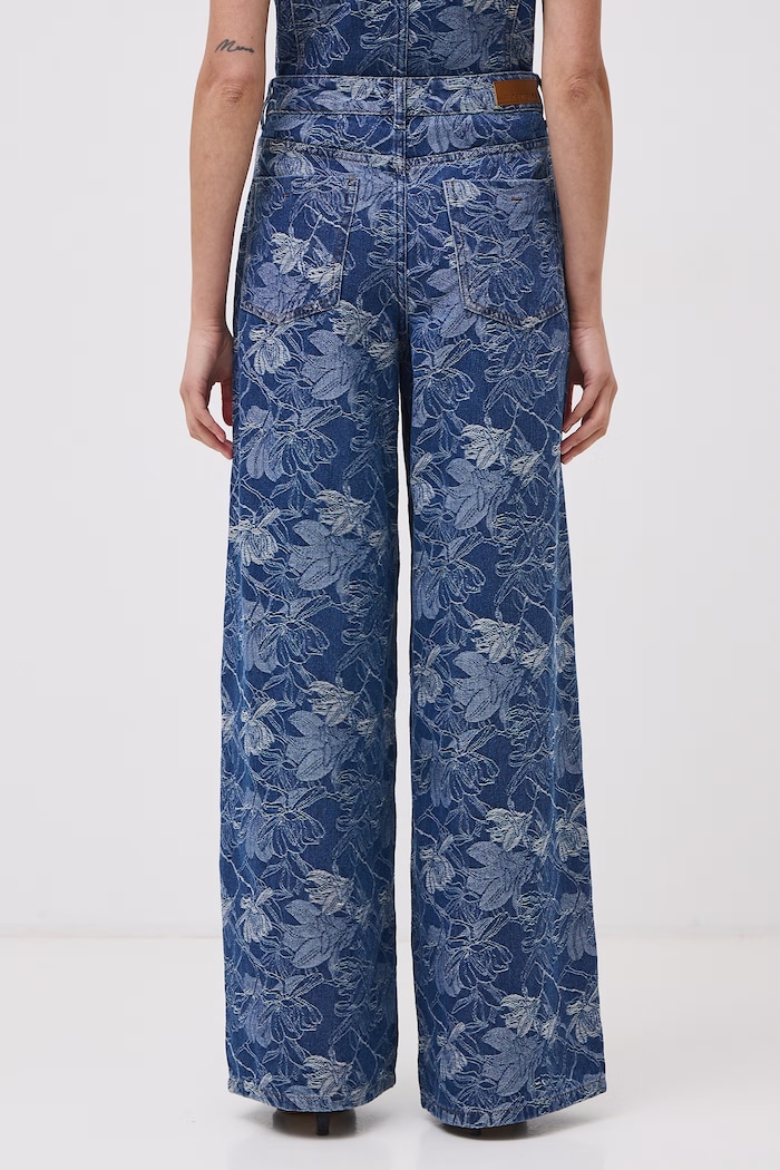 Jeansy wide leg damskie Medicine RW26-SJD590 niebieski