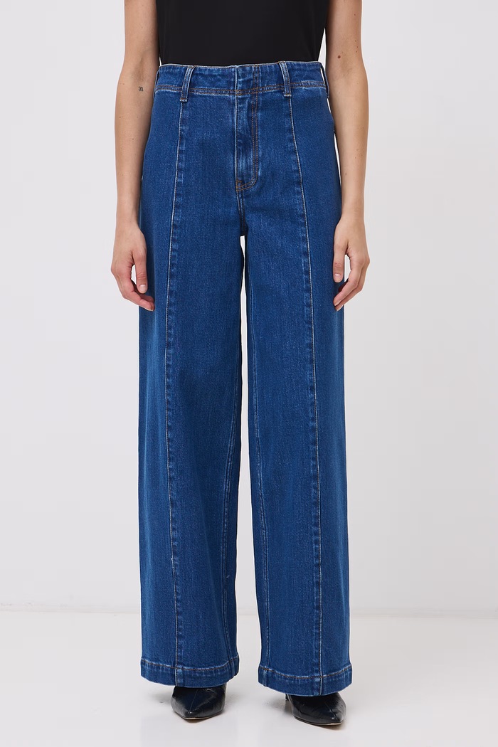 Medicine Jeansy wide leg damskie RW26-SJD600 niebieski RW26