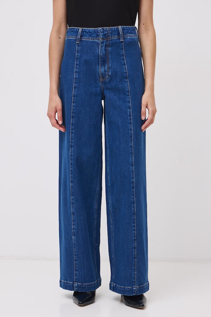 Medicine Jeansy wide leg damskie RW26-SJD600 niebieski RW26