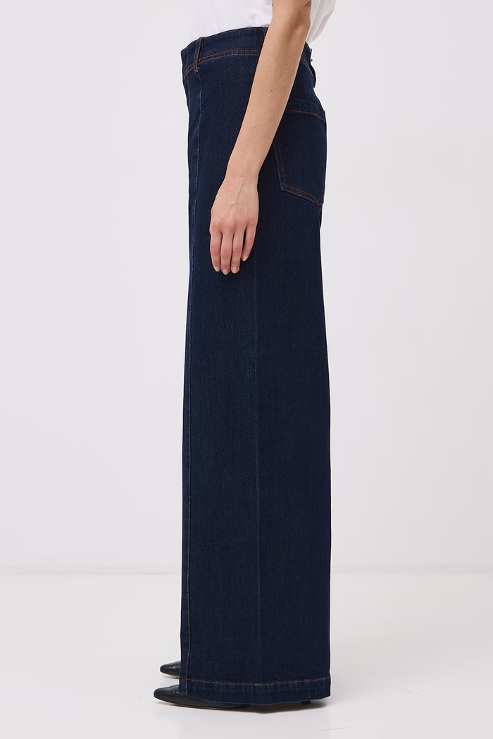 Odzież Medicine Jeansy wide leg damskie RW26-SJD600 granatowy