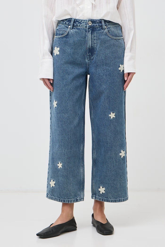 Medicine Jeansy wide leg damskie RW26-SJD611 niebieski RW26
