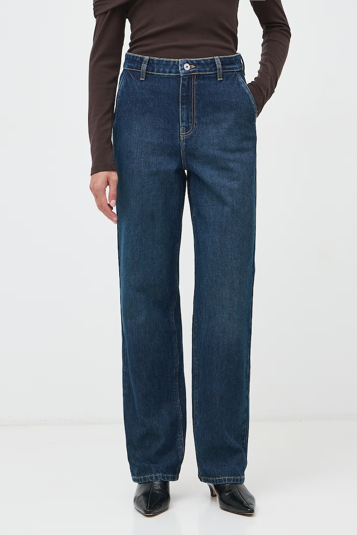 Medicine Jeansy wide leg damskie granatowy RW26-SJD703