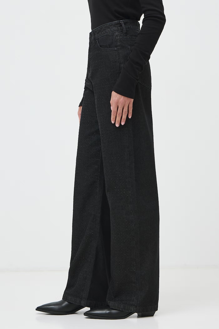 Odzież Medicine Jeansy wide leg damskie RW26-SJD707 czarny