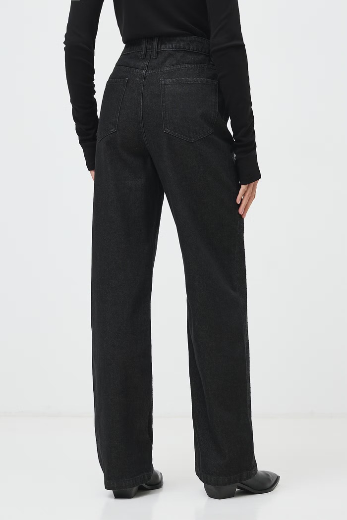 Jeansy wide leg damskie Medicine RW26-SJD707 czarny