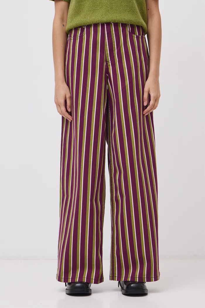 Medicine Jeansy wide leg damskie RW26-SJD990 fioletowy RW26