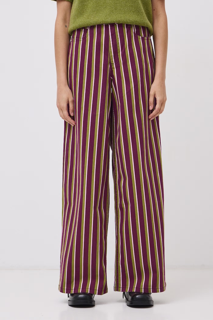 Medicine Jeansy wide leg damskie RW26-SJD990 fioletowy RW26