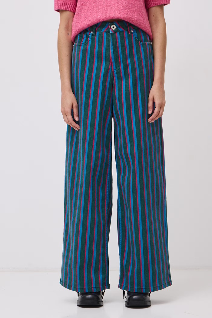 Medicine Jeansy wide leg damskie RW26-SJD990 zielony RW26