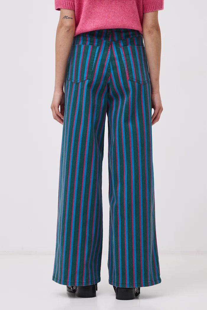Jeansy wide leg damskie Medicine RW26-SJD990 zielony