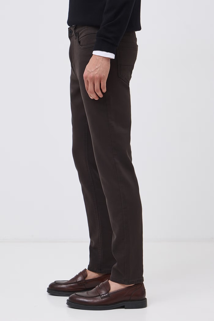 Jeansy slim fit męskie Medicine RW26-SJM062 brązowy