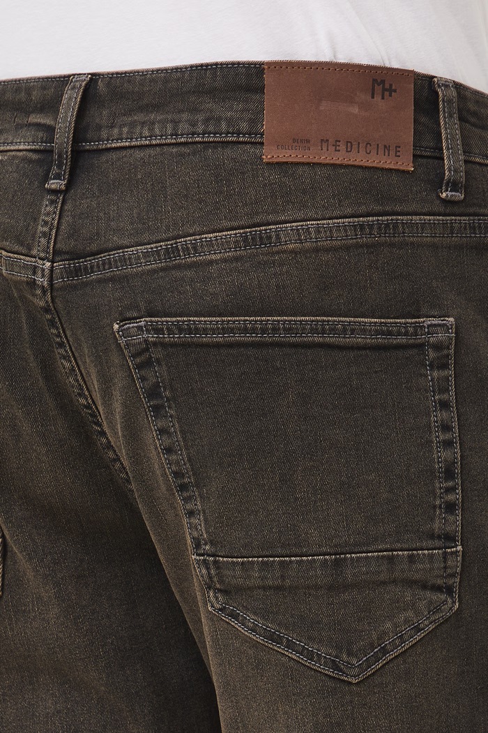Medicine jeansy slim fit męskie brązowy RW26-SJM306
