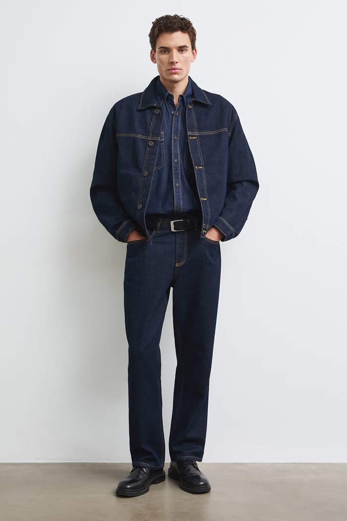 Odzież Medicine Jeansy loose męskie RW26-SJM520 granatowy