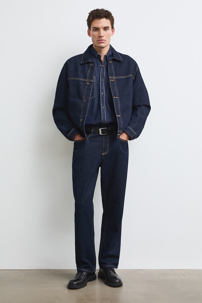 Odzież Medicine Jeansy loose męskie RW26-SJM520 granatowy