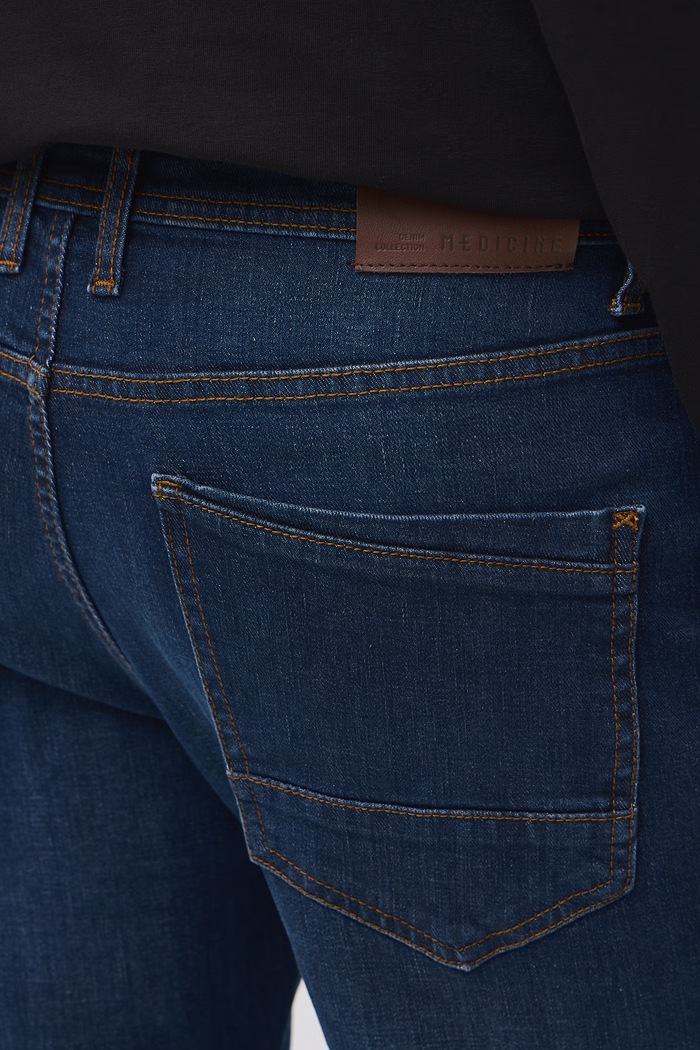 Jeansy slim fit męskie Medicine granatowy RW26-SJM604
