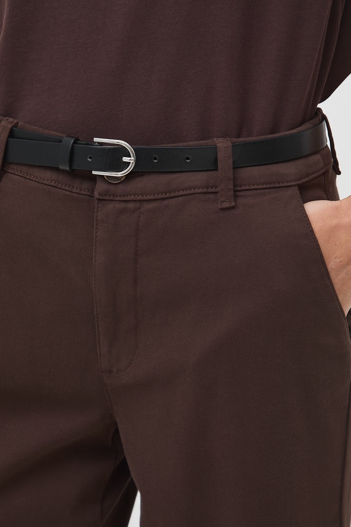 Medicine spodnie chinos damskie bawełniane z elastanem brązowy RW26-SPD040