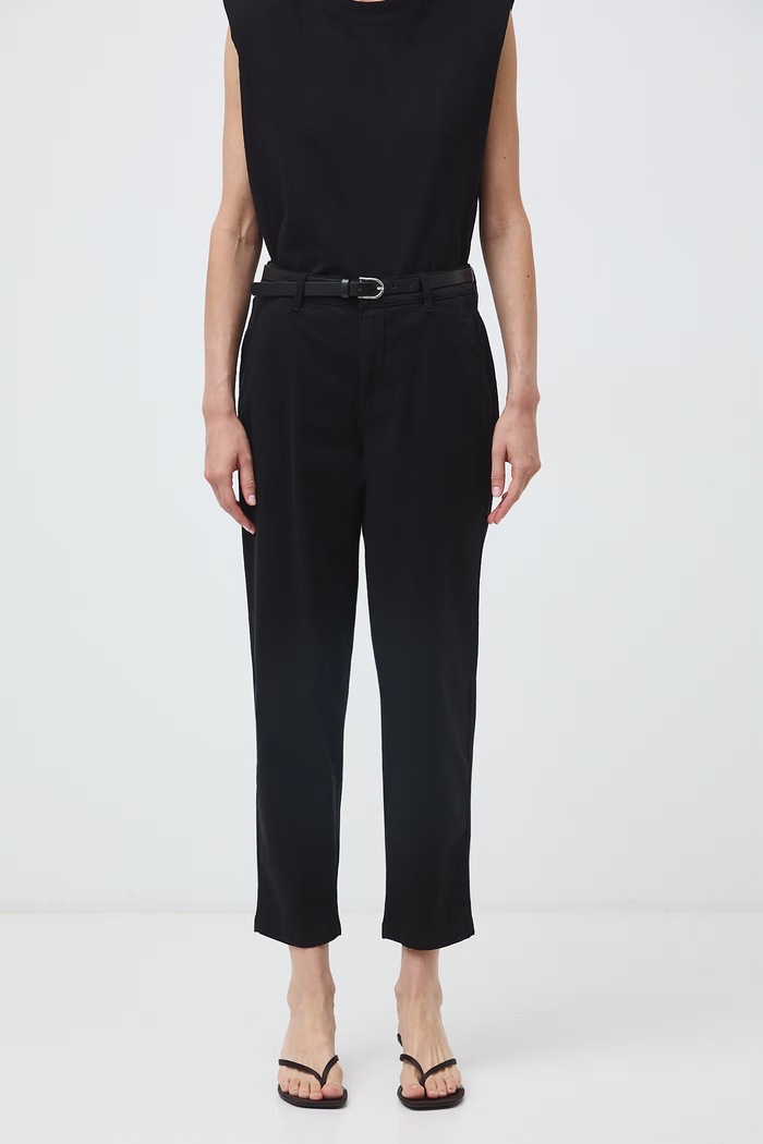 Medicine spodnie chinos damskie bawełniane z elastanem RW26-SPD040 czarny RW26