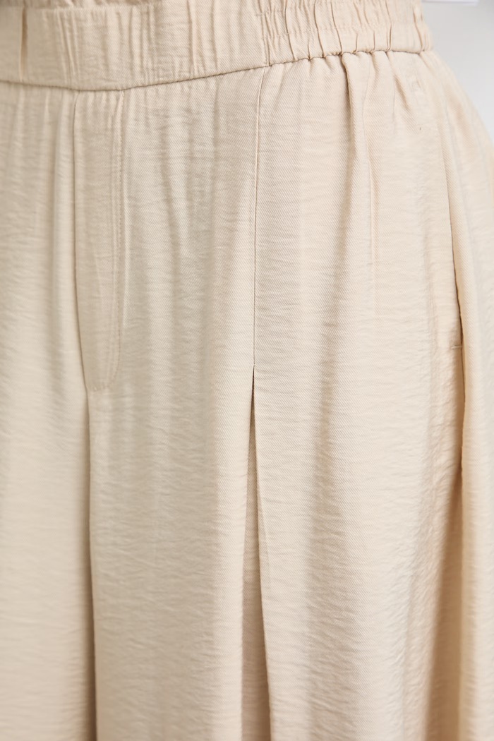 Medicine spodnie culottes damskie z wiskozą beżowy RW26-SPD100
