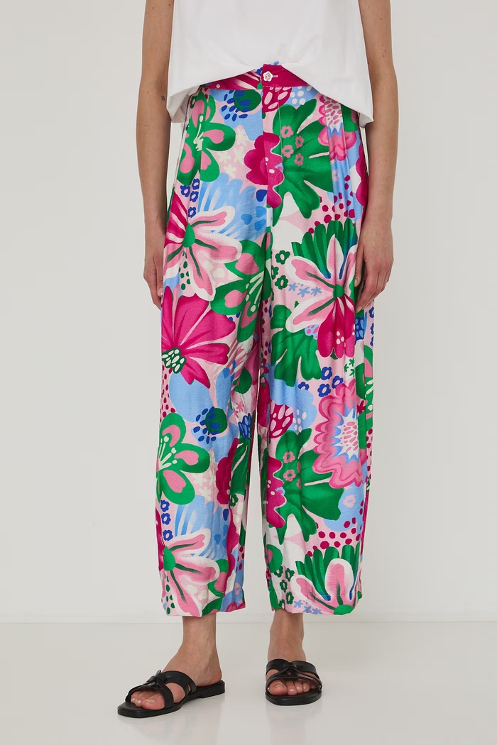 Medicine spodnie culottes damskie z wiskozą RW26-SPD104 multicolor RW26